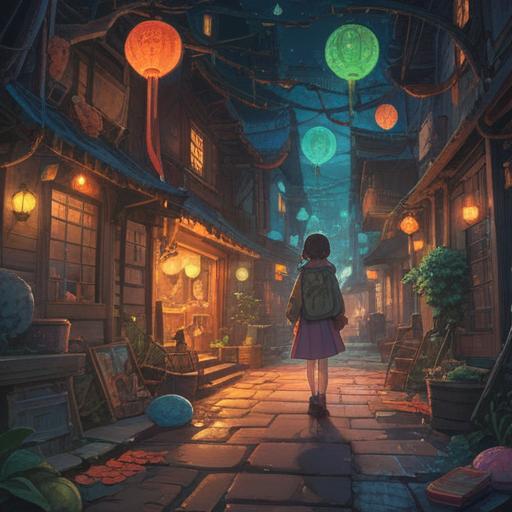 A surreal scene depicting a character discovering a lucky charm after an accident, vibrant colors, intricate details of the lucky item glowing, an expression of hope on the character's face, surrounding elements symbolizing recovery and serendipity, dynamic composition, 4k