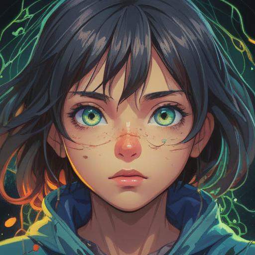 A symbolic representation of eye swelling, depicting spiritual awakening, vibrant energy flowing around the eyes, ethereal light illuminating the facial features, connection between the physical and spiritual realms, waves of healing colors, serene expression, mystical elements, surrounded by nature, 4k