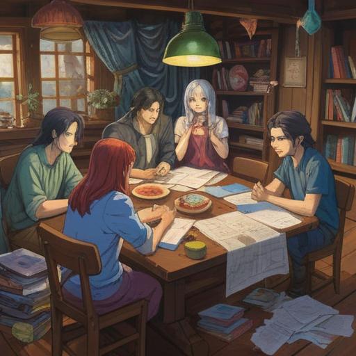 A visually engaging illustration depicting a diverse group of people, each representing different aspects of life, collaborating around a large table filled with papers and digital devices, showcasing a harmonious blend of nature and technology, bright and inviting colors, sunlight streaming through a window, symbolizing collaboration and unity, detailed background elements illustrating various themes like education, work, and creativity, 4k