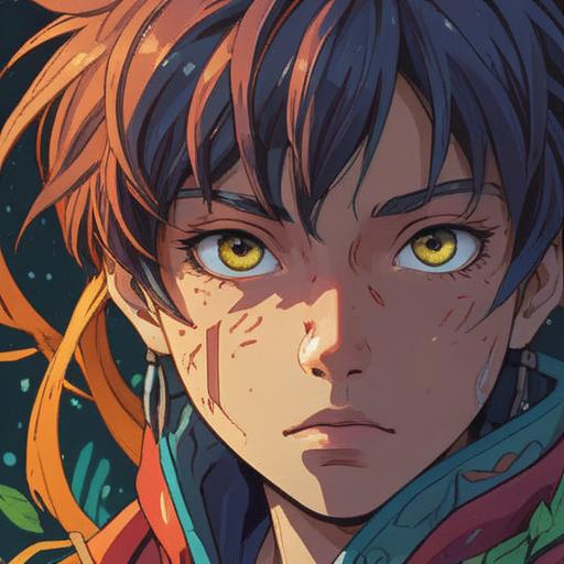 A mystical close-up illustration of a person with a pimple next to their eye, symbolizing spiritual growth and transformation, surrounded by glowing light orbs, serene facial expression, ethereal background, calming color palette, conveying positive energy, representing inner wisdom and enlightenment, 4k