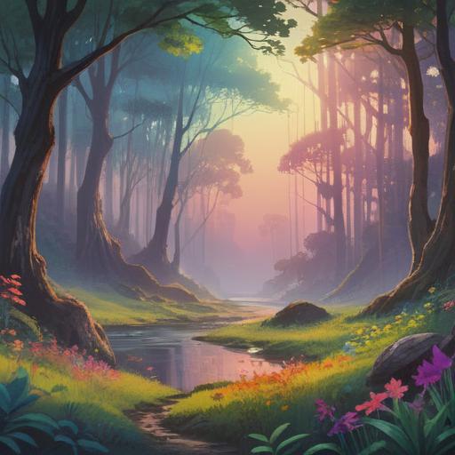 A serene and mystical scene depicting the spiritual meaning of blurred vision, ethereal light illuminating a tranquil landscape, an abstract representation of clarity emerging from a foggy environment, symbolizing enlightenment and perception, calming colors, elements of nature intertwined with abstract shapes, inviting contemplation and introspection, 4k