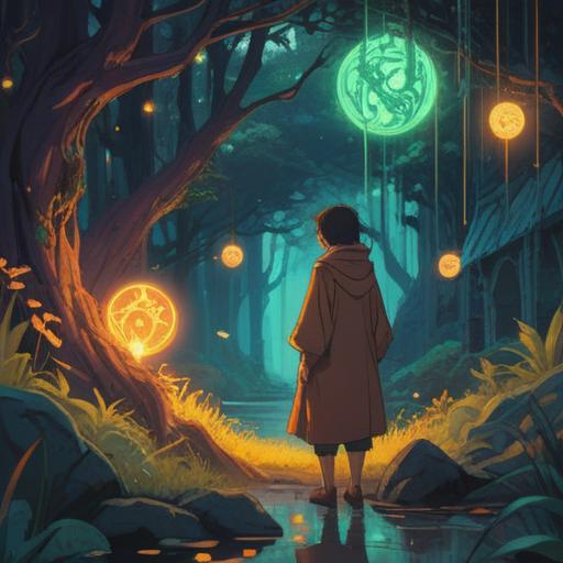 A captivating scene depicting a person gazing intently at another, ethereal glow surrounding them, symbolic representations of spiritual signs floating in the air, subtle energy waves indicating attraction, interconnectedness with the universe, vibrant colors reflecting emotions, intricate details in facial expressions, serene background with mystical elements, harmonious balance between intrigue and caution, 4k