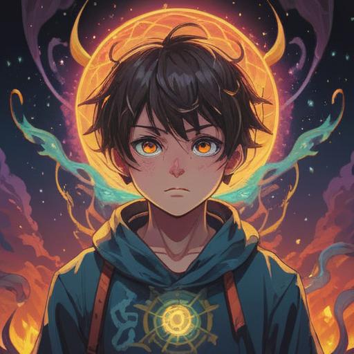 A surreal illustration depicting a person with glowing, teary eyes, surrounded by a mystical aura, representing spiritual awakening, ethereal light surrounding the figure, symbolic elements likefloating orbs and celestial patterns, dreamlike landscape in the background, vibrant colors, 4k