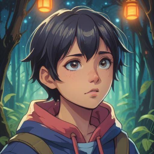 A serene and mystical illustration, a person gazing thoughtfully into the distance, small eyes conveying a sense of introspection, surrounded by soft ethereal lights, symbols of spiritual awareness in the background, gentle color palette, calming atmosphere, nature elements like trees and flowing water, a hint of cosmic energy above, 4k