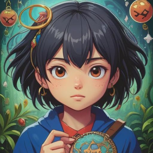 A whimsical illustration of a lucky charm for itchy eyes, featuring a bright and colorful amulet adorned with soothing symbols, surrounded by gentle, calming visuals such as soft clouds and delicate flowers, representing relief and positivity, with a cheerful and hopeful atmosphere, 4k