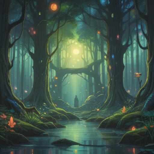 A serene illustration depicting the spiritual signs of those born on Thursday, gentle light radiating, symbols of wisdom and balance, ethereal forest setting, tranquil river flowing, harmonious nature elements, vibrant colors representing positive energy, uplifting atmosphere, mystical creatures symbolizing guidance, clear sky above, 4k