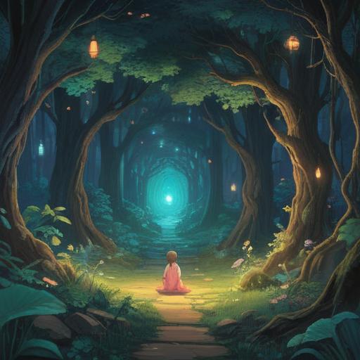 A mystical and serene illustration depicting spiritual signs for those born on Thursday, ethereal symbols, soft glowing lights, tranquil nature setting, wise owl under the moonlight, gentle breeze through leaves, colorful chakra representation, peaceful energy flow, harmonious connection with the universe, 4k