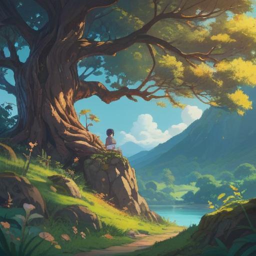 A serene illustration depicting symbols of emotional support, gentle and calming colors, a tranquil setting featuring a tree symbolizing strength, a guiding light in the shape of a lantern, soft clouds in the background, a warm and inviting atmosphere, meaningful details representing hope and comfort, 4k