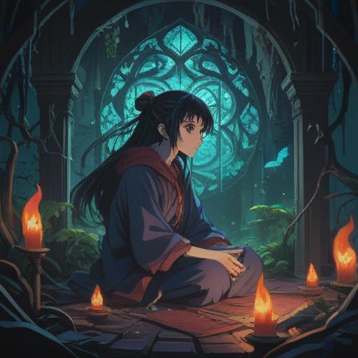 A mystical and dark-themed illustration, symbolic representations of negative spiritual signs, a person looking contemplative in a dimly lit room, ominous shadows lurking, a calendar with crossed-out dates, cluttered surroundings reflecting inner turmoil, ethereal wisps floating around, contrasting light and dark elements, surreal ambiance, 4k