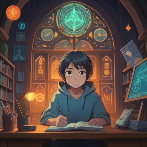 A serene illustration of a person reflecting on a job interview setback, surrounded by glowing spiritual symbols, gentle light illuminating their face, a sense of calm acceptance, nature elements in the background symbolizing growth and new beginnings, dream-like atmosphere, pastel colors, 4k