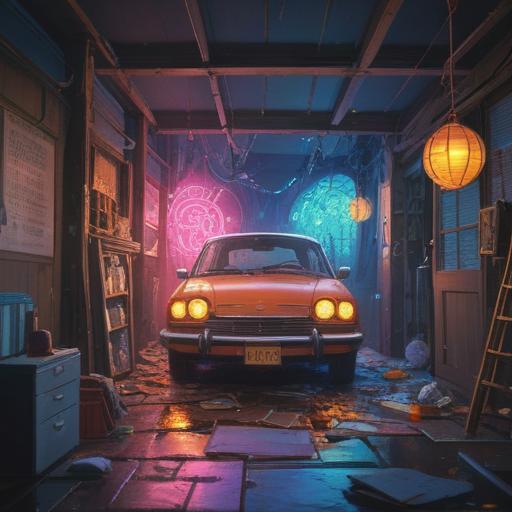 An abstract representation of spiritual awakening, featuring a lost driver's license floating in a serene, ethereal environment, soft glowing light, symbols of personal growth and transformation, hints of nature intertwined, a sense of peace and clarity, reflective surfaces, harmonious colors, 4k