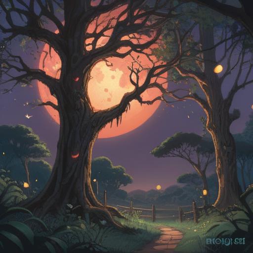 A mystical night scene, a bright full moon illuminating a serene landscape, shadows stretching across ancient trees, a gentle breeze rustling leaves, sparkling stars in the deep blue sky, ethereal glow surrounding the moon, symbols of spiritual significance subtly entwined in the scenery, an air of tranquility and intuition, inviting reflection and insight, harmonious connection with nature, 4k