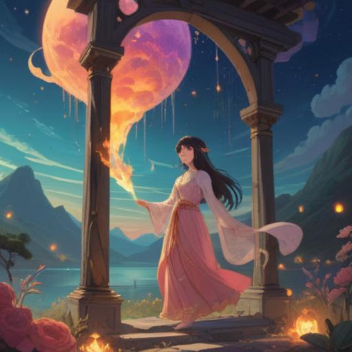 A mystical scene depicting the concept of spiritual signs conveyed through death anniversary numbers, ethereal glow surrounding the numbers, gentle celestial elements like stars and crescent moons, serene and reflective atmosphere, symbolic representations of spirituality, subtle hints of nature, harmonious blend of light and shadow, enchanting color palette, 4k