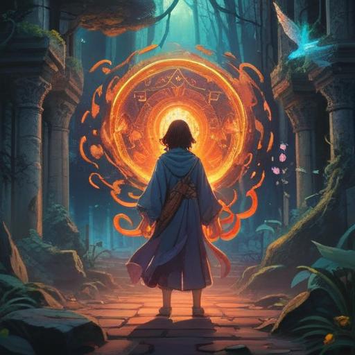 A mystical scene depicting a person receiving a spiritual sign, surrounded by ethereal light, symbols of protection, a guardian spirit, diverse natural elements representing intuition, a sense of alertness in the atmosphere, flowing energy around the figure, soft glow illuminating the surroundings, 4k