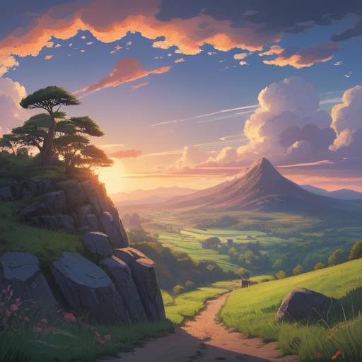 A serene illustration depicting a vast empty landscape, soft light illuminating the horizon, symbolizing spiritual emptiness and tranquility, gentle ripples on a still lake, ethereal mist hovering, a single lotus flower emerging from the water, harmonious color palette, sense of peace and introspection, meditative atmosphere, 4k