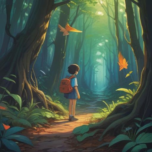 A serene and ethereal scene depicting a person finding a lost item in a tranquil forest, soft light filtering through the trees, a gentle aura surrounding the recovered object, symbols of guidance and hope in the background, uplifting atmosphere, connection to nature, vivid colors, spiritual essence, 4k