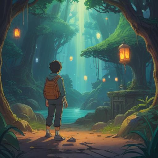 A mystical scene depicting the moment when lost items are rediscovered, ethereal light illuminating a serene landscape, a person gazing in awe at a glowing object, surrounded by gentle spirits, lush greenery, tranquil water, conveying a sense of spiritual awakening, emotional connection, harmony with nature, 4k