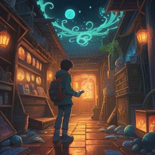 A mystic scene depicting a person searching for a lost wallet, surrounded by glowing symbols and subtle energy waves, hints of intuition and awareness, ethereal light illuminating the surroundings, manifestations of spiritual signs, an aura of uncertainty and hope, nature elements reflecting inner peace, 4k