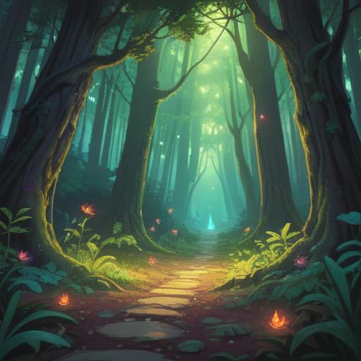 A serene and mystical forest scene, gentle light filtering through the trees, a glowing object on the ground symbolizing lost items returning, ethereal atmosphere, soft colors, intricate details of nature, a sense of wonder and hope, spiritual symbolism, 4k