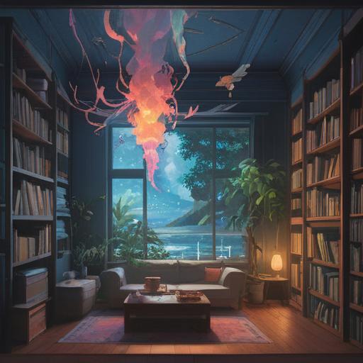 A serene, mystical scene featuring a glowing aroma diffuser surrounded by ethereal wisps of fragrant steam, soft pastel colors, calming atmosphere, gentle light illuminating the surroundings, plants, and crystals, depicting tranquility and relaxation, emphasizing the spiritual essence of aromatherapy, whimsical details, enchanting ambiance