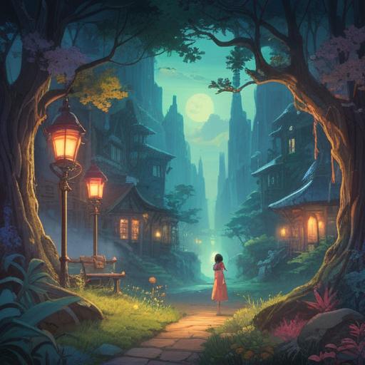 A serene and mystical illustration, ethereal symbols of guidance appearing in a tranquil landscape, soft glowing light illuminating the scene, peaceful nature elements like gentle streams and blooming flowers, a silhouette of a person in contemplation, feeling of connection to the universe, dream-like essence, 4k