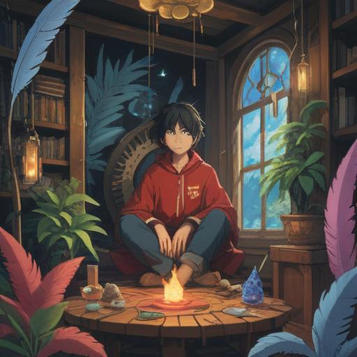 A serene and introspective scene depicting a person sitting calmly in a tranquil environment, surrounded by subtle spiritual symbols like feathers, crystals, and gentle light orbs, conveying a sense of awareness and mindfulness, showcasing the importance of being attuned to one's surroundings, conveying a peaceful aura, offering a glimpse into the spiritual journey without dreams, 4k