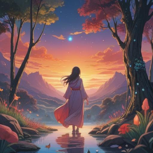 A mystical scene depicting a dream figure, ethereal glow, symbolic elements representing spirituality, serene landscape, soft flowing colors, gentle illumination, deep emotional connection, surreal atmosphere, transcendent presence, 4k