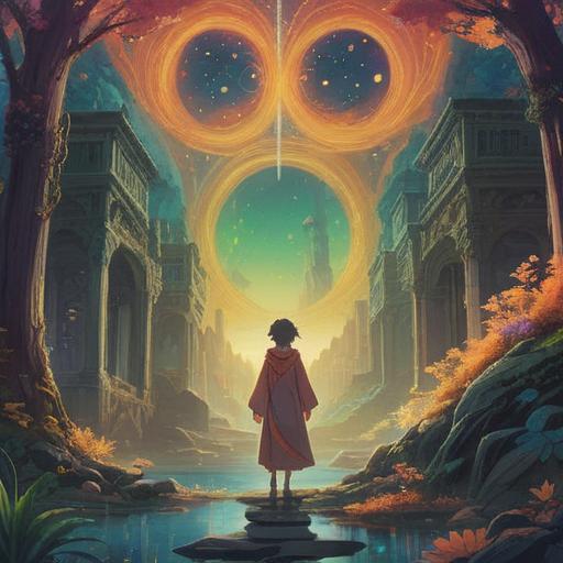 A mystical scene depicting a person appearing in a dream, radiant light surrounding them, ethereal atmosphere, symbolic signs of spirituality, soft glowing colors, dreamlike quality, serene expression on their face, ethereal landscapes in the background, harmonious elements indicating positive guidance, 4k