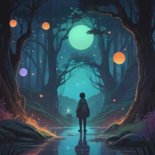 A serene illustration depicting a person experiencing drowsiness, subtle glowing orbs representing spiritual signs floating around, a tranquil landscape with gentle hills and soft clouds, the person's expression shows a mixture of contemplation and awareness, light filtering through trees, hints of ethereal energy, a peaceful atmosphere, inviting colors, 4k