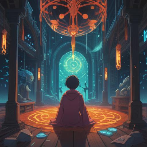 A captivating illustration of a person feeling extreme drowsiness, surrounded by ethereal glowing symbols representing spiritual signs, a dreamy atmosphere, soft light filtering through, gentle colors, detailed facial expressions showing confusion and awareness, harmonious blend of nature and spirituality, surreal background, 4k