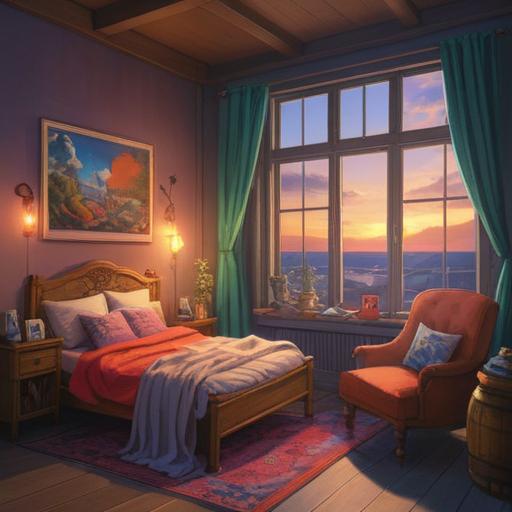 Creating personal time to attract love luck, a tranquil setting with a cozy room filled with soft lighting, a comfortable chair by a window, journals and candles on a table, peaceful atmosphere, nature glimpsed outside, a person meditating or writing, capturing the essence of self-discovery and reflection, emotional warmth, inviting ambiance, harmonious colors, gentle texture, 4k