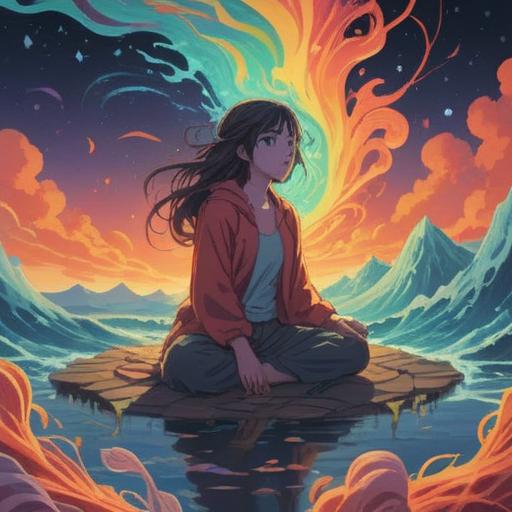 A serene and tranquil scene depicting a person in a meditative pose, surrounded by soft, ethereal light, subtle energy waves emanating from their body, gentle pastel colors, a dreamy ambiance, floating orbs of light representing spiritual guidance, a peaceful nature background with lush greenery and soft flowers, embodying the connection between sleepiness and spiritual awakening, 4k