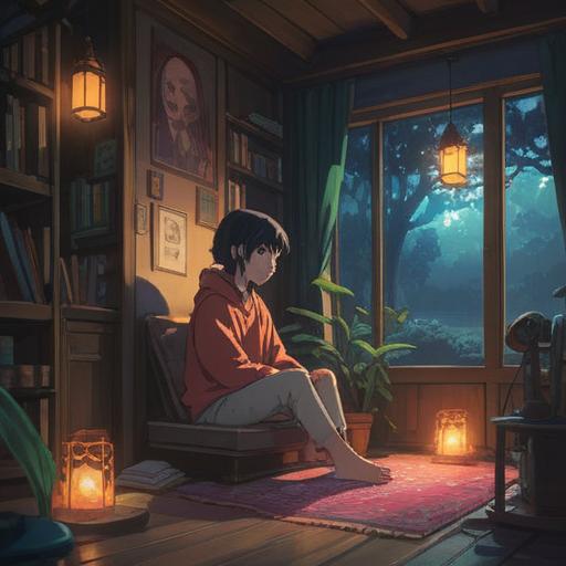 A serene and contemplative scene, a person sitting quietly in a softly lit room, surrounded by gentle shadows, a faint aura of light surrounding them, symbols of spirituality like crystals and candles nearby, subtle signs of drowsiness like heavy eyelids, a peaceful expression on their face, ethereal energy swirling around, emphasizing the connection between sleepiness and spiritual awareness, calming colors, tranquil atmosphere, 4k
