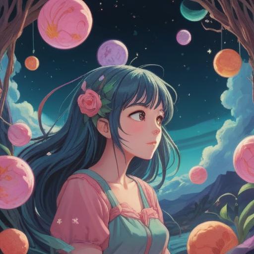 A dreamlike scene depicting someone daydreaming about their unrequited love, soft pastel colors, ethereal atmosphere, hints of cosmic elements symbolizing spiritual signs, a serene expression on the person's face, surrounded by gentle clouds and twinkling stars, a blend of nature and fantasy, conveying a sense of hope and longing, 4k