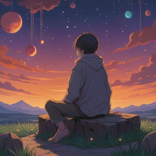 A serene and mystical illustration depicting a person sitting cross-legged under a twilight sky, surrounded by soft glowing orbs symbolizing spiritual awareness, a gentle breeze rustling leaves, ethereal light filtering through trees, emphasizing signs of spiritual awakening and mindfulness, tranquil expression, introspective mood, 4k