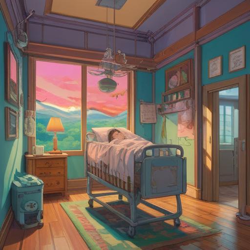 A serene and uplifting scene depicting a premature baby's birth, radiant light illuminating the delivery room, angelic figures symbolizing health and hope, gentle warmth surrounding the newborn, soft pastel colors, a sense of tranquility and divine presence, families embracing their new blessings, medical staff showing compassion and care, spiritual symbols subtly integrated, 4k