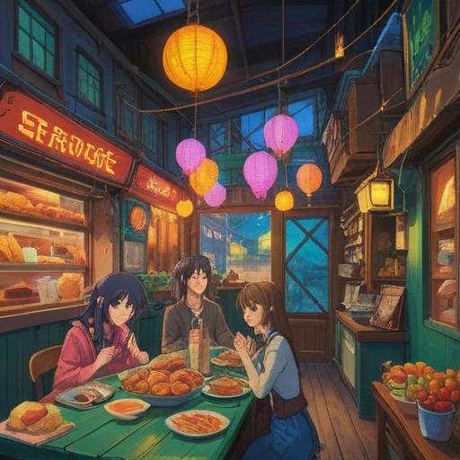 A transformative journey of overcoming taste disorders, vibrant food experiences, people enjoying diverse cuisines, bright colors symbolizing hope, reflections of new perspectives, close-up of joyful expressions, dynamic interactions, 4k