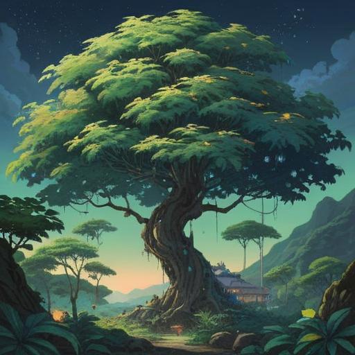 A serene illustration of the evergreen plant