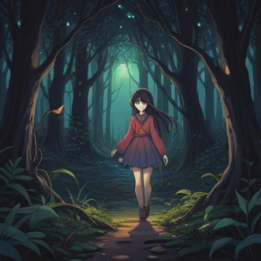 Dreaming of nightmares every night, exploring the spiritual significance, deep shadows and contrasting light, a figure lost in a dark forest, ethereal spirits whispering, tangled branches representing fears, unsettling sky filled with ominous clouds, surreal atmosphere, emotional turmoil, 4k