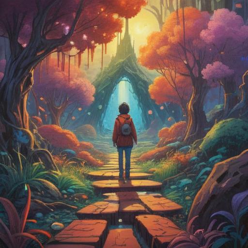 A transformative scene depicting an individual standing at a crossroads, contemplating alternative paths, vibrant colors, surreal elements symbolizing change, abstract representations of unconventional approaches, a whimsical yet thought-provoking environment, soft lighting, conveying a sense of hope and possibility, 4k