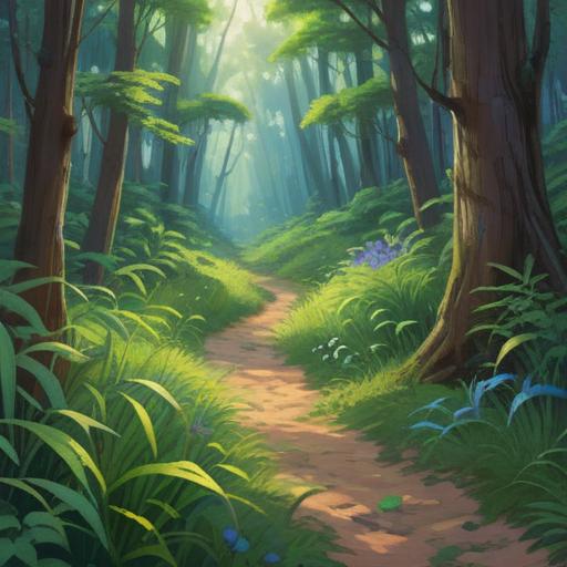 A serene and mystical scene depicting flax fibers gently swaying in a soft breeze, delicate light filtering through lush greenery, symbolizing spiritual growth and positive signs, ethereal atmosphere, tranquil colors, harmonious nature, intricate details, inviting calmness, 4k