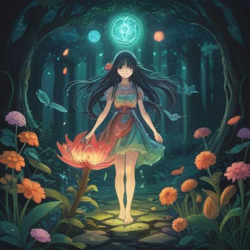 A serene illustration depicting the spiritual essence of a major life transition, a mystical figure surrounded by ethereal light, symbols of growth and transformation, a backdrop of nature with lush greenery, soft flowing water, gentle colors, depicting the concept of purification and renewal, 4k