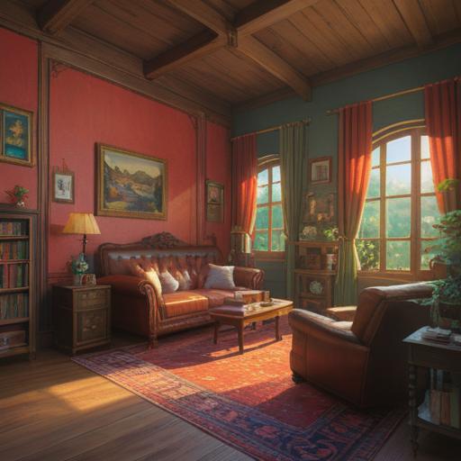 A serene scene depicting a person gently touching a luxurious full-grain leather product, warm sunlight filtering through a cozy room, rich textures emphasizing the beauty of the leather, a sense of tranquility and warmth in the air, rich color palette, evoking feelings of comfort and richness in life, 4k