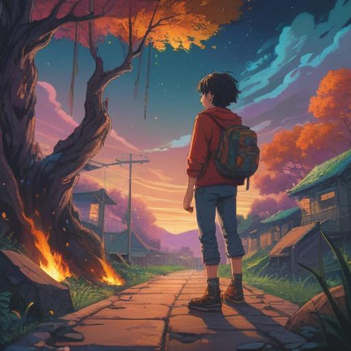 A spiritual interpretation of unwanted job transfer, abstract visual metaphors, a person standing at a crossroads, symbolic representations of change and transition, ethereal light illuminating the path, emotions of uncertainty and hope, nature elements surrounding, emphasizing personal growth and reflection, 4k