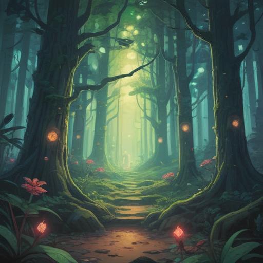 A serene illustration capturing the essence of spiritual signs related to forgetfulness, ethereal light shining through a tranquil forest, symbols of reminders like feathers and crystals scattered on the ground, a gentle breeze rustling the leaves, calming colors, a sense of awareness and intuition, 4k