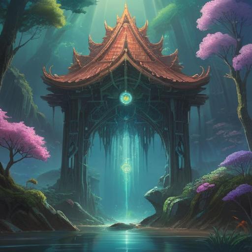 A serene illustration depicting a forgotten item symbolizing spiritual guidance, soft ethereal aura, subtle glow around the object, tranquil landscape in the background, a light beam shining down, warm color palette, gentle wind swirling leaves, inviting atmosphere, mystical elements surrounding the item, 4k