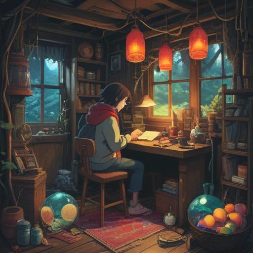 A serene, contemplative scene depicting a person surrounded by various forgotten items, symbolizing lost opportunities and lessons, mystical aura, soft light illuminating the objects, ethereal atmosphere, reflecting on the past, spiritual growth, subtle hints of nature, 4k