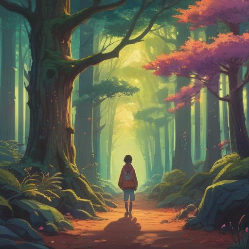 A supportive tool for moving forward with memories, serene setting, gentle light filtering through trees, a person reflecting on past experiences, open notebook and pen in hand, nature-inspired design, encouraging environment, emotional and uplifting atmosphere, soft focus, 4k