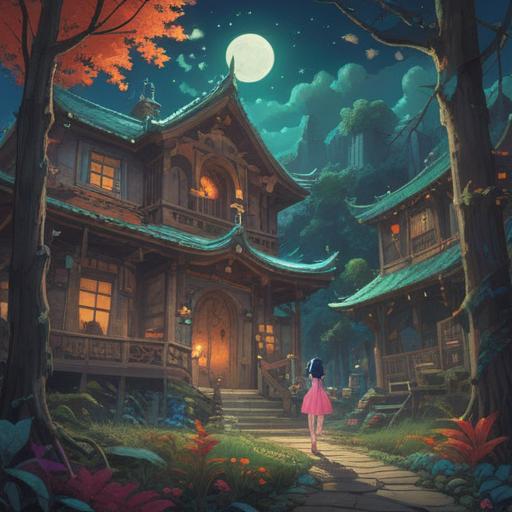 A symbolic representation of life’s guiding lucky number, vibrant colors, mystical elements, the number shining brightly, surrounded by a path filled with various life milestones, ethereal atmosphere, inspiring journey, detailed and intricate background, 4k