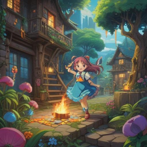 A whimsical scene depicting a forgetful character during a lucky moment, vibrant colors, an assortment of lucky charms floating around, cheerful expressions, a bustling café background filled with friendly patrons, warm sunlight streaming through the windows, illustrating the feeling of serendipity and joy, inviting atmosphere, 4k